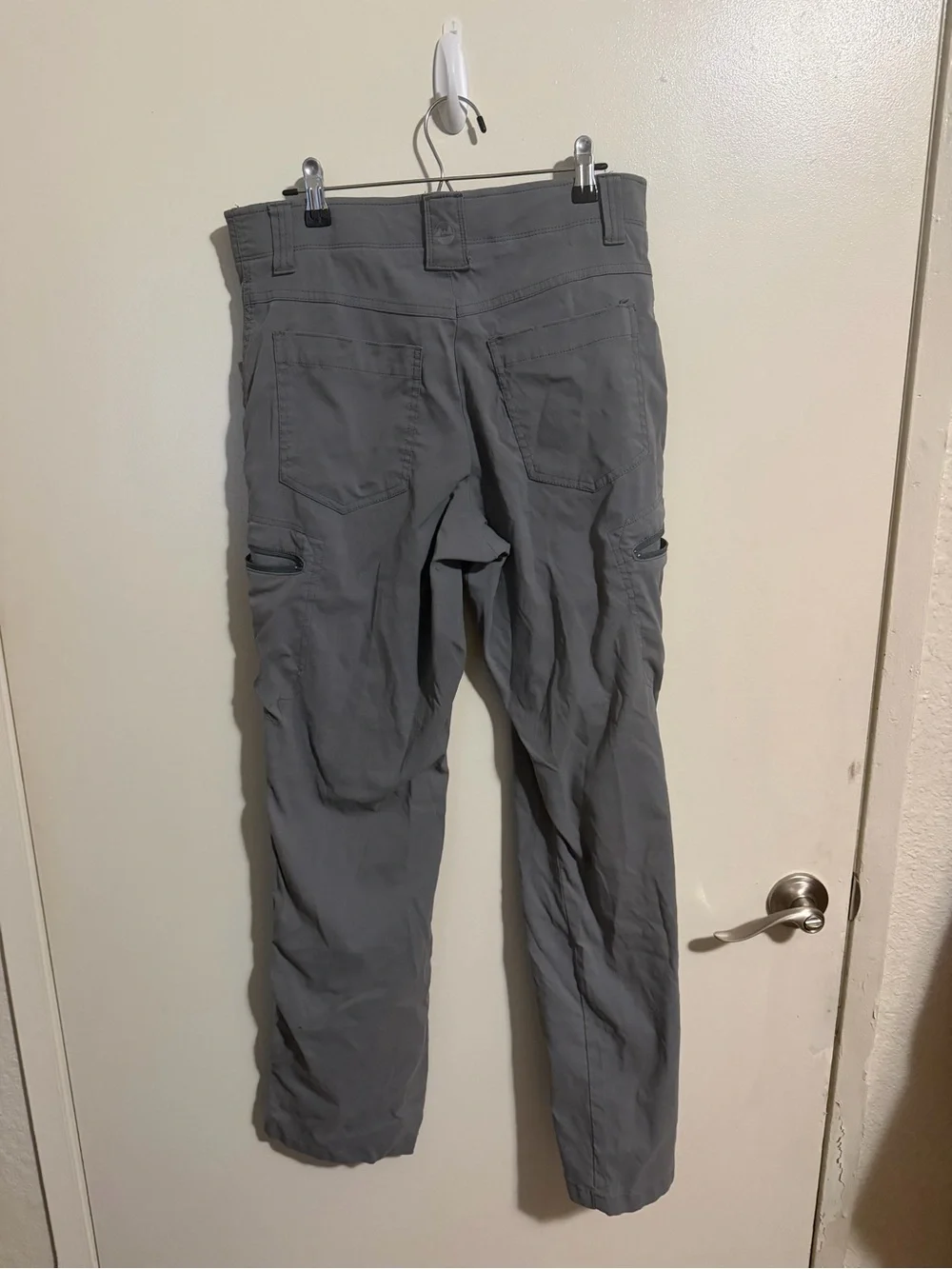 Wrangler Gray Cargo Pants with Zip Pockets